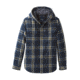prAna Bolster Long Sleeve Hooded Flannel - Men's, Equinox Blue, Large, M23181371-EQBL-L