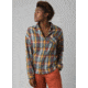 prAna Percy Top - Womens, Nickel Plaid, Medium, W21180493-NIPD-M