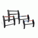 Pro-Gard Industries Black Powder Coated Steel, Standard Push Bumper With Integrated, Four Head, All Blue Ions - PB47UINT13ION4B