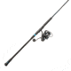 Quantum Benchmark Spinning Reel and Rod Combo, 8ft, 2-PC, Med-Heavy, Moderate-Fast Rod, Graphite Composite Blank, SZ 5000 Reel, 5+1 Bearings, 5.6-1 Ratio, Silver/Blue, BK5000802MH1225.P2