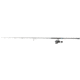 Quantum Benchmark Spinning Reel and Rod Combo, 8ft, 2-PC, Med-Heavy, Moderate-Fast Rod, Graphite Composite Blank, SZ 5000 Reel, 5+1 Bearings, 5.6-1 Ratio, Silver/Blue, BK5000802MH1225.P2