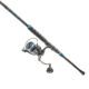 Quantum Benchmark Spinning Reel and Rod Combo, 8ft, 2-PC, Med-Heavy, Moderate-Fast Rod, Graphite Composite Blank, SZ 5000 Reel, 5+1 Bearings, 5.6-1 Ratio, Silver/Blue, BK5000802MH1225.P2