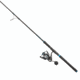 Quantum Benchmark Spinning Reel and Rod Combo, 7ft, 1-PC, Medium, Fast Rod, Graphite Composite Blank, SZ 5000 Reel, 5+1 Bearings, 5.6-1 Ratio, Silver/Blue, BK5000701M1220.P2