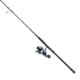 Quantum Merit Free Liner Spinning Rod and Reel Combo, 9ft, Medium Heavy, 2 Pieces, 15-30lb, Gray/Black, 6000, MFL600092MH1530.P2