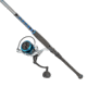 Quantum Strive Spinning Reel and Rod Combo, 8ft, 2-PC, Medium-Heavy, Moderate-Fast Rod, Graphite Composite Blank, SZ 5000 Reel, 4+1 Bearings, 5.6-1 Ratio, Silver/Blue, SV5000802MH1225.P2