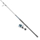 Quantum Strive Spinning Reel and Rod Combo, 9ft, 2-PC, Medium-Heavy, Moderate-Fast Rod, Graphite Composite Blank, SZ 6000 Reel, 4+1 Bearings, 5.6-1 Ratio, Silver/Blue, SV6000902MH1530.P2