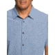 Quiksilver Waterman Tech Tides Short Sleeve UPF 30 Shirt - Mens, Blue Shadow Marl, Large, EQMWT03225-BKQH-L