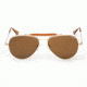 Randolph Sportsman 23K Gold Frame, Tan Glass Lens, 23K Gold Frame, 57MM SP71412