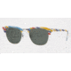 Ray-Ban Clubmaster Bifocal Sunglasses RB3016 with Lined Bi-Focal Rx Prescription Lenses RB3016-1013-5121 - Lens Diameter: 51 mm, Frame Color: Top Str. Bl Az Red Ye On White