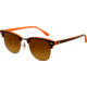 Ray-Ban Clubmaster Bifocal Sunglasses RB3016 with Lined Bi-Focal Rx Prescription Lenses RB3016-112685-4921 - Lens Diameter 49 mm, Frame Color Top Dark Havana on Orange