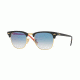 Ray-Ban Clubmaster Bifocal Sunglasses RB3016 with Lined Bi-Focal Rx Prescription Lenses RB3016-12053F-49 - Lens Diameter 49 mm, Frame Color Top Black/texture Red