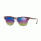 Ray-Ban Clubmaster Bifocal Sunglasses RB3016 with Lined Bi-Focal Rx Prescription Lenses RB3016-1222C2-49 - Lens Diameter 49 mm, Frame Color Metallic Dark Bronze