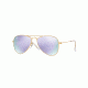 Ray-Ban Junior Bifocal Sunglasses RJ9506S for Kids with Lined Bi-Focal Rx Prescription Lenses RJ9506S-249-4V-50 - Lens Diameter 50 mm, Frame Color Matte Gold