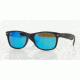 Ray-Ban New Wayfarer Prescription Sunglasses RB2132 RB2132-622-17-55 - Lens Diameter 55 mm, Frame Color Rubber Black