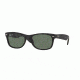 Ray-Ban New Wayfarer Prescription Sunglasses RB2132 RB2132-622-58-55 - Lens Diameter 55 mm, Frame Color Rubber Black