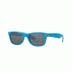 Ray-Ban New Wayfarer Prescription Sunglasses RB2132 RB2132-755-40-52 - Lens Diameter 52 mm, Frame Color Shiny Azure