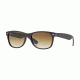 Ray-Ban New Wayfarer Prescription Sunglasses RB2132 RB2132-874-51-5218 - Lens Diameter 52 mm, Frame Color Top Brown on Blue