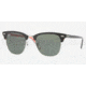 Ray-Ban RB3016 Bifocal Sunglasses - Black On Text. Red Gl W Crystal Green Frame / 49 mm Prescription Lenses, 1016-4921