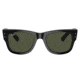 Ray-Ban RB0840S Mega Wayfarer Sunglasses, Black Frame, Green Lens, 51, RB0840S-901-31-51