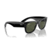 Ray-Ban RB0840S Mega Wayfarer Sunglasses, Black Frame, Green Lens, 51, RB0840S-901-31-51