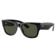 Ray-Ban RB0840S Mega Wayfarer Sunglasses, Black Frame, Green Lens, 51, RB0840S-901-31-51