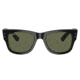 Ray-Ban RB0840S Mega Wayfarer Sunglasses, Black Frame, Green Polarized Lens, 51, RB0840S-901-58-51