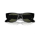 Ray-Ban RB0840S Mega Wayfarer Sunglasses, Black Frame, Green Polarized Lens, 51, RB0840S-901-58-51