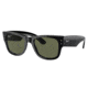 Ray-Ban RB0840S Mega Wayfarer Sunglasses, Black Frame, Green Polarized Lens, 51, RB0840S-901-58-51