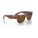Ray-Ban RB0840S Mega Wayfarer Sunglasses, Striped Havana Frame, Brown Polarized Lens, 51, RB0840S-954-57-51