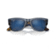 Ray-Ban RB0840S Mega Wayfarer Sunglasses, Transparent Dark Blue Frame, Grey Mirror Blue Lens, 51, RB0840S-6638O4-51