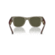 Ray-Ban RB0840S Mega Wayfarer Sunglasses, Transparent Green Frame, Grey Mirror Lens, 51, RB0840S-66355C-51