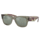 Ray-Ban RB0840S Mega Wayfarer Sunglasses, Transparent Green Frame, Grey Mirror Lens, 51, RB0840S-66355C-51