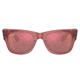 Ray-Ban RB0840S Mega Wayfarer Sunglasses, Transparent Pink Frame, Brown Mirror Dark Red Lens, 51, RB0840S-66372K-51