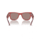 Ray-Ban RB0840S Mega Wayfarer Sunglasses, Transparent Pink Frame, Brown Mirror Dark Red Lens, 51, RB0840S-66372K-51