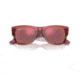 Ray-Ban RB0840S Mega Wayfarer Sunglasses, Transparent Pink Frame, Brown Mirror Dark Red Lens, 51, RB0840S-66372K-51