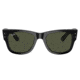 Ray-Ban RB0840SF Mega Wayfarer Sunglasses, Black Frame, Green Lens, Asian Fit, 52, RB0840SF-901-31-52
