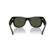 Ray-Ban RB0840SF Mega Wayfarer Sunglasses, Black Frame, Green Lens, Asian Fit, 52, RB0840SF-901-31-52