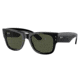 Ray-Ban RB0840SF Mega Wayfarer Sunglasses, Black Frame, Green Lens, Asian Fit, 52, RB0840SF-901-31-52