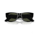 Ray-Ban RB0840SF Mega Wayfarer Sunglasses, Black Frame, Green Polarized Lens, Asian Fit, 52, RB0840SF-901-58-52