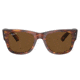 Ray-Ban RB0840SF Mega Wayfarer Sunglasses, Striped Havana Frame, Brown Polarized Lens, Asian Fit, 52, RB0840SF-954-57-52