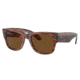 Ray-Ban RB0840SF Mega Wayfarer Sunglasses, Striped Havana Frame, Brown Polarized Lens, Asian Fit, 52, RB0840SF-954-57-52