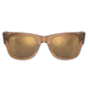 Ray-Ban RB0840SF Mega Wayfarer Sunglasses, Transparent Brown Frame, Light Brown Mirror Gold Lens, Asian Fit, 52, RB0840SF-663693-52