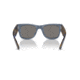 Ray-Ban RB0840SF Mega Wayfarer Sunglasses, Transparent Dark Blue Frame, Grey Mirror Blue Lens, Asian Fit, 52, RB0840SF-6638O4-52