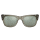 Ray-Ban RB0840SF Mega Wayfarer Sunglasses, Transparent Green Frame, Grey Mirror Lens, Asian Fit, 52, RB0840SF-66355C-52