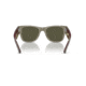 Ray-Ban RB0840SF Mega Wayfarer Sunglasses, Transparent Green Frame, Grey Mirror Lens, Asian Fit, 52, RB0840SF-66355C-52