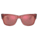 Ray-Ban RB0840SF Mega Wayfarer Sunglasses, Transparent Pink Frame, Brown Mirror Dark Red Lens, Asian Fit, 52, RB0840SF-66372K-52