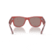 Ray-Ban RB0840SF Mega Wayfarer Sunglasses, Transparent Pink Frame, Brown Mirror Dark Red Lens, Asian Fit, 52, RB0840SF-66372K-52