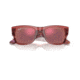 Ray-Ban RB0840SF Mega Wayfarer Sunglasses, Transparent Pink Frame, Brown Mirror Dark Red Lens, Asian Fit, 52, RB0840SF-66372K-52
