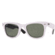 Ray-Ban RB2140 SV Prescription Sunglasses - Top White On Black Crystal Green Frame / 54 mm Prescription Lenses, 956-5418