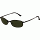 Ray-Ban RB3162 SV Prescription Sunglasses - Matte Black Frame w/ Crystal Green 52 mm Diameter Lenses, 006-5219